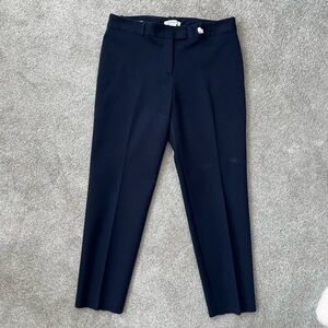 Liz Claiborne Emma Ankle Dress Pants Navy Blue Sz 10 Flat Front Office Career